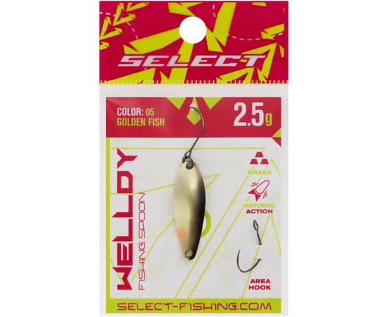 Блешня Select Welldy 2.5g 31mm 05 Golden Fish (1870.81.02), зображення 2