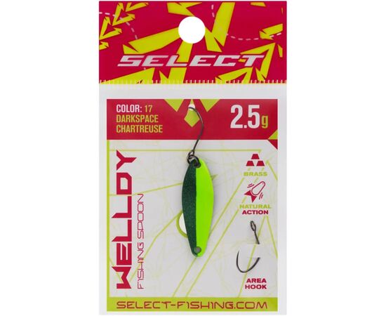 Блешня Select Welldy 2.5g 31mm 17 DarkSpace Chartreuse (1870.81.10), зображення 2