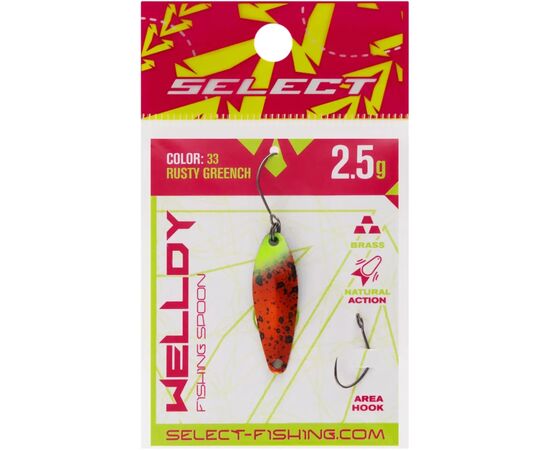 Блесна Select Welldy 2.5g 31mm 33 Rusty Greench (1870.81.16), изображение 2