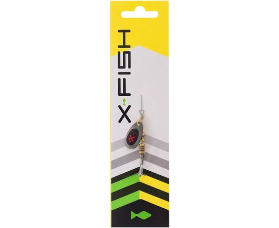 Блесна X-Fish Dark Side 2.5g 1 Nikel black orange (1917.07.27), изображение 2