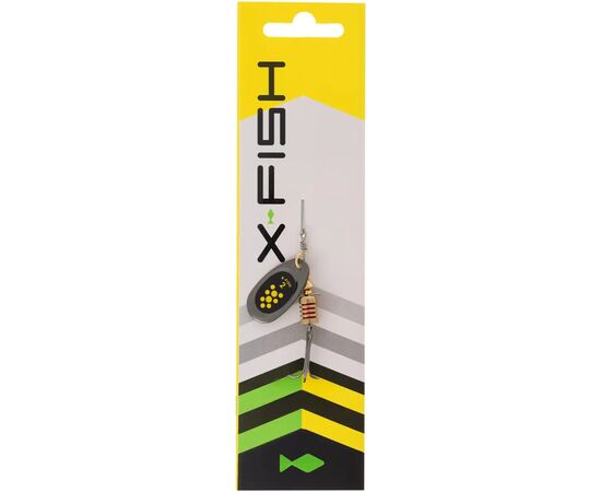 Блесна X-Fish Dark Side 4g 2 Nikel black lime (1917.07.23), изображение 2