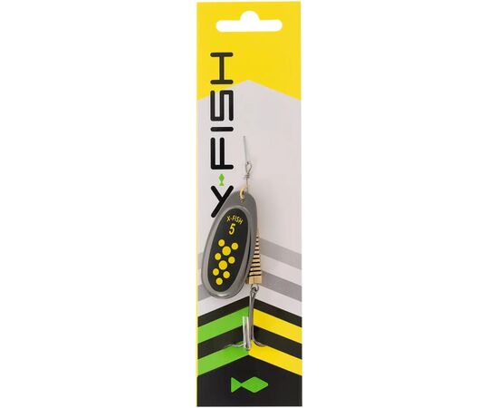 Блесна X-Fish Dark Side 14g 5 Nikel black lime (1917.07.26), изображение 2