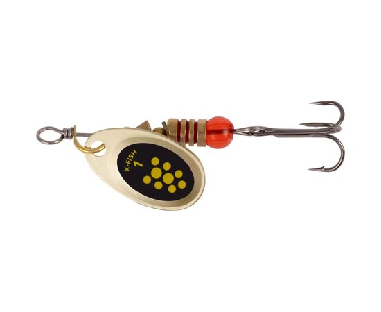 Блешня X-Fish Spike 2.5g 1 Gold black lime (1917.06.32)