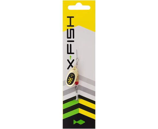 Блесна X-Fish Spike 4.5g 2 Gold black lime (1917.06.33), изображение 2