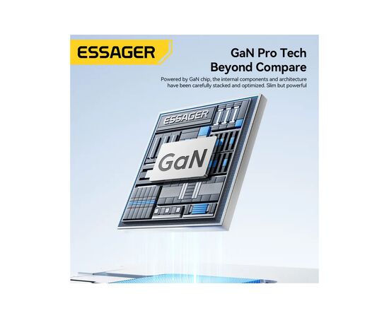 Зарядное устройство Essager 3xUSB-C + 3xUSB-A 85W GaN black (EZC85W-SXB0G-Z), изображение 3
