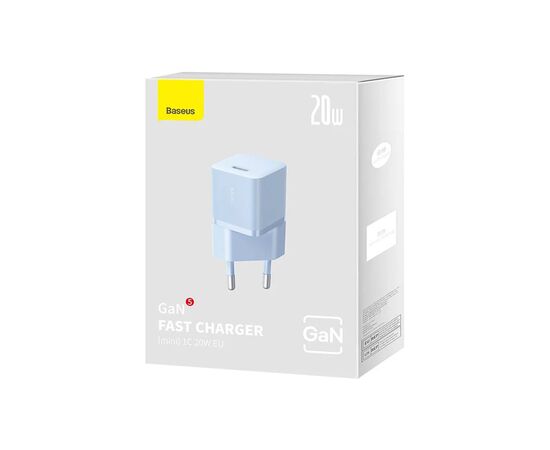 Зарядное устройство Baseus USB-C PD20W GaN blue (CCGN050103), изображение 6