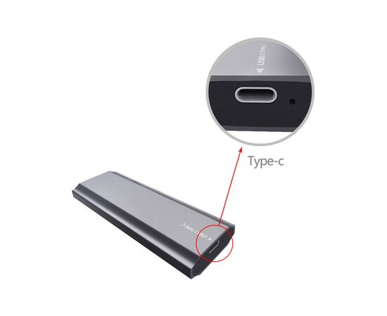 Кишеня зовнішня Dynamode M.2 SSD NVMe/SATA combo USB3.1 GEN2 USB-C (DM-CAD-SSD05), зображення 3
