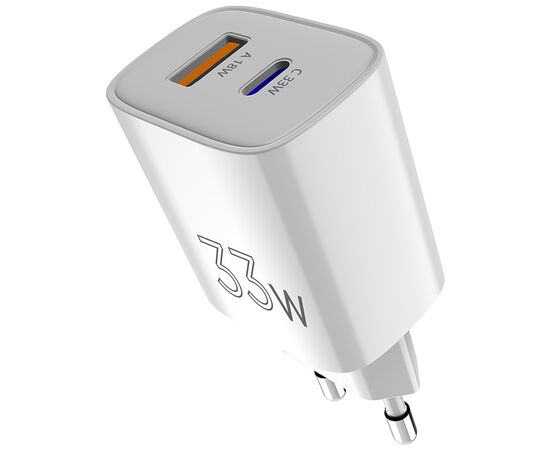 Зарядное устройство Sigma 1xUSB-C PD33W + 1xUSB QC3.0 GaN X-power PS33-01 white (4827798527719), изображение 11