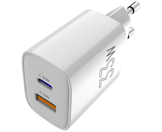 Зарядное устройство Sigma 1xUSB-C PD33W + 1xUSB QC3.0 GaN X-power PS33-01 white (4827798527719), изображение 12