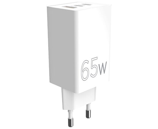 Зарядное устройство Sigma 2xUSB-C PD65W + 1xUSB QC3.0 GaN X-power PS65-01 white (4827798637715), изображение 7