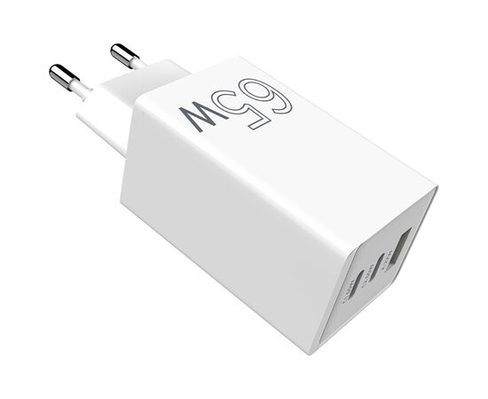 Зарядное устройство Sigma 2xUSB-C PD65W + 1xUSB QC3.0 GaN X-power PS65-01 white (4827798637715), изображение 8