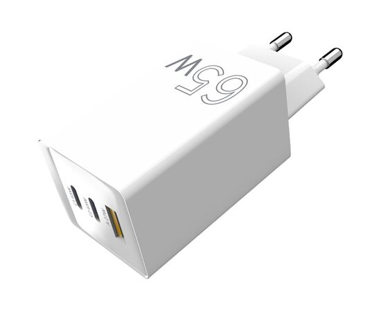Зарядное устройство Sigma 2xUSB-C PD65W + 1xUSB QC3.0 GaN X-power PS65-01 white (4827798637715), изображение 9