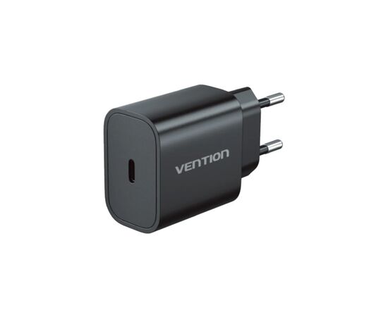 Зарядний пристрій Vention 1xUSB-C PD20W + cable USB-C to Lightning black (G17B0-EU), зображення 2