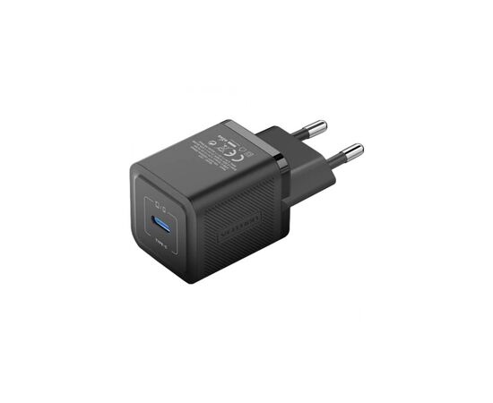 Зарядний пристрій Vention 1xUSB-C PD20W GaN + cable USB-C to USB-C black (TZ-FEPB0-EU-01)