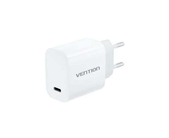 Зарядний пристрій Vention 1xUSB-C PD30W + cable USB-C to USB-C white (G18W0-EU), зображення 2