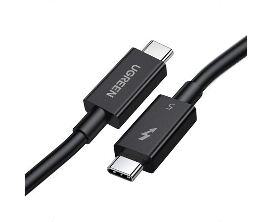 Дата кабель USB-C to USB-C 1.0m Thunderbolt 5 240W 5A 120Gbps 16/8/4K L703 black Ugreen (45996), зображення 2