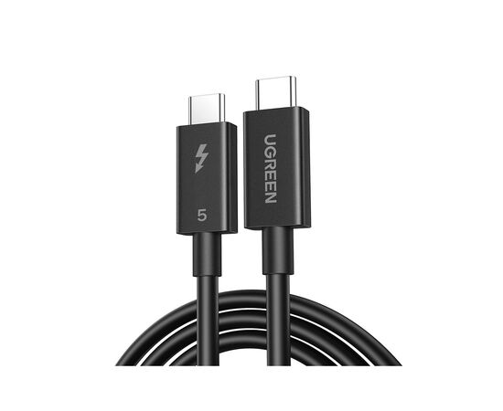 Дата кабель USB-C to USB-C 1.0m Thunderbolt 5 240W 5A 120Gbps 16/8/4K L703 black Ugreen (45996)