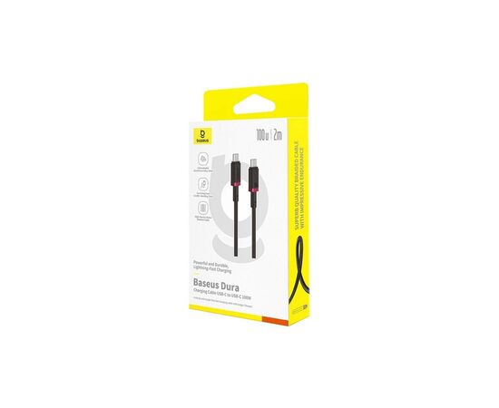 Дата кабель USB-C to USB-C 2.0m 100W Dura Series black red Baseus (P10377803U01-03), зображення 9