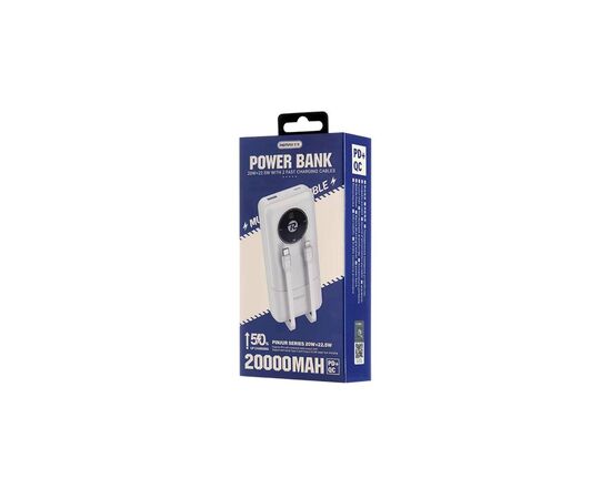 Батарея універсальна Remax 20000mAh, 22.5W, Black (RPP-38 / 45364 / White), зображення 2