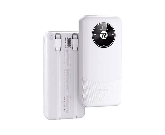 Батарея універсальна Remax 20000mAh, 22.5W, Black (RPP-38 / 45364 / White)