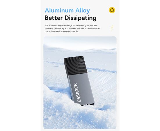 Зчитувач флеш-карт Essager USB-C + USB-A to Micro SD black (EDKTF-QW0G-P), зображення 11