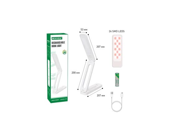 Настольная лампа NEWVEW NV-J14 1200mAh White (NWVW-NV-J14-WH), изображение 6