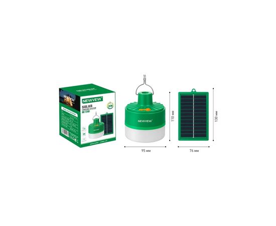 Фонарь NEWVEW комплект NV-T248 Solar Panel (NWVW-NV-T248-GN), изображение 6