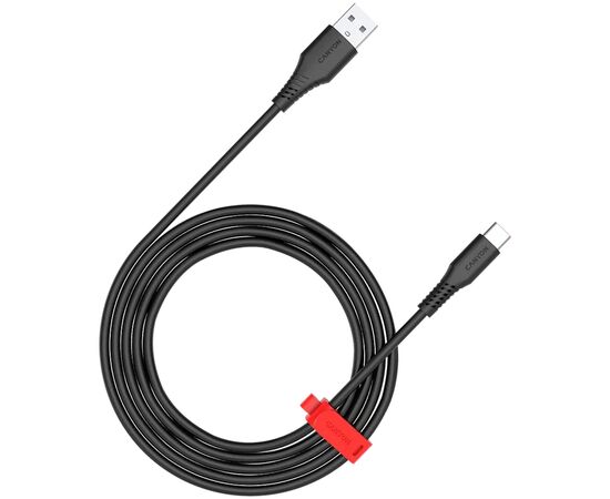 Дата кабель USB 2.0 AM to USB-C 2.0m 18W TPE black Canyon (CNS-AC18SC20B)