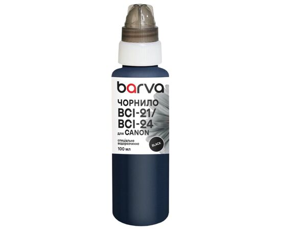 Чернила Barva Canon BCI-21/BCI-24, 100 мл, special, water-soluble, Black (C24-280)