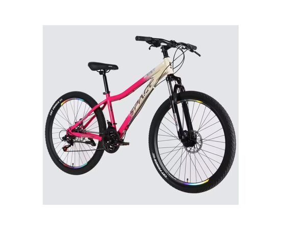 Велосипед Space 27.5" AURORA DD FR рама-15" ST 2026 біло-рожевий (OPS-SP-27.5-092), зображення 2
