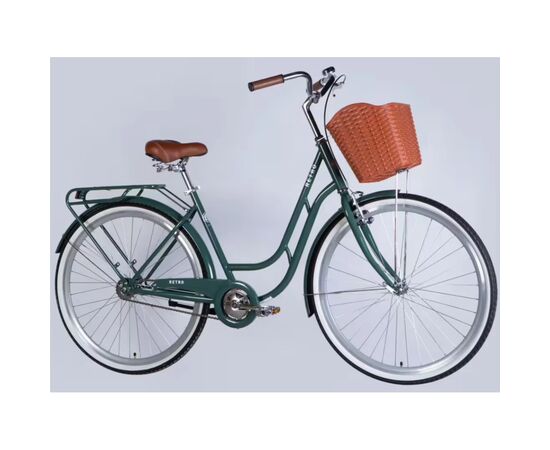 Велосипед Dorozhnik 28" RETRO Velosteel рама-19" ST 2026 зелено-сірий (OPS-D-28-545), зображення 2