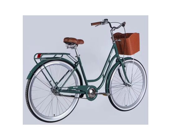 Велосипед Dorozhnik 28" RETRO Velosteel рама-19" ST 2026 зелено-сірий (OPS-D-28-545), зображення 3