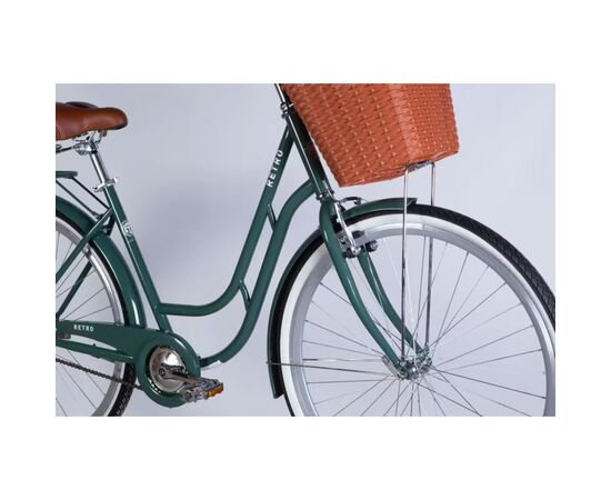 Велосипед Dorozhnik 28" RETRO Velosteel рама-19" ST 2026 зелено-сірий (OPS-D-28-545), зображення 4