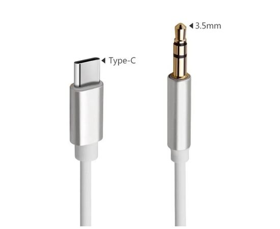Переходник USB-C M to 3.5mm F 1.0m white XoKo (AUX-002-WH), изображение 2