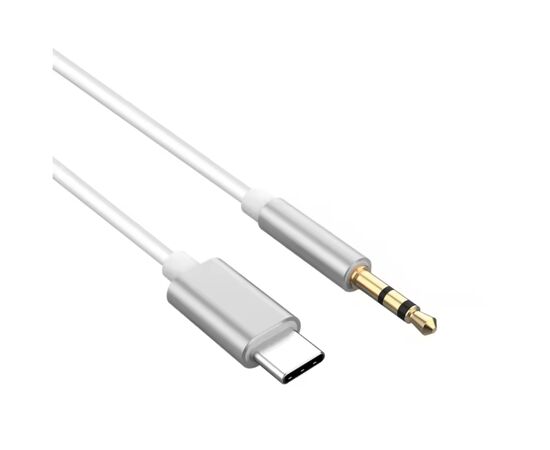 Переходник USB-C M to 3.5mm F 1.0m white XoKo (AUX-002-WH), изображение 3