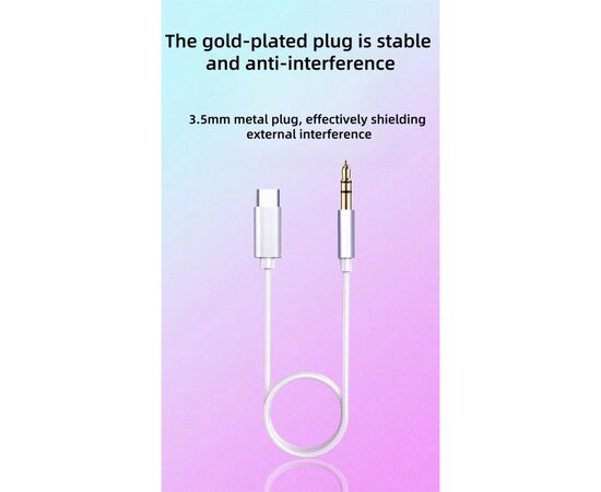 Переходник USB-C M to 3.5mm F 1.0m white XoKo (AUX-002-WH), изображение 7