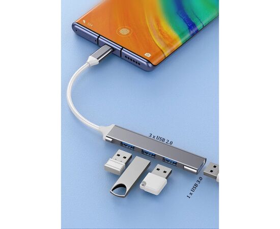 Концентратор XoKo USB-C 3xUSB 2.0 + 1xUSB 3.0 (XK-AC-404), изображение 3