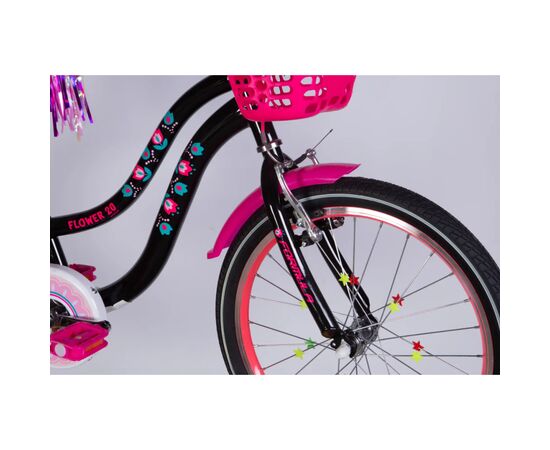 Велосипед Formula 20" Kid FLOWER PREMIUM BH рама-10" ST 2026 чорний з рожевим (OPS-FRK-20-242), изображение 2