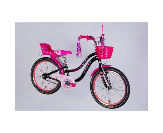 Велосипед Formula 20" Kid FLOWER PREMIUM BH рама-10" ST 2026 чорний з рожевим (OPS-FRK-20-242), изображение 4