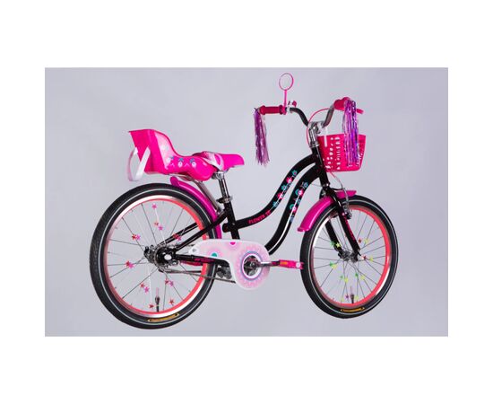 Велосипед Formula 20" Kid FLOWER PREMIUM BH рама-10" ST 2026 чорний з рожевим (OPS-FRK-20-242), изображение 7