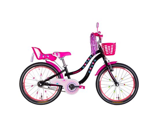 Велосипед Formula 20" Kid FLOWER PREMIUM BH рама-10" ST 2026 чорний з рожевим (OPS-FRK-20-242)