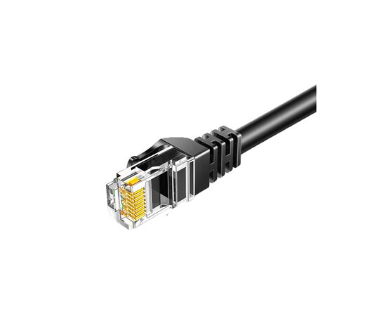 Патч-корд 15м UTP cat 6 RJ45 TopSpeed Ethernet Flat Cable Black Essager (EXCWXB-JSE01), изображение 2