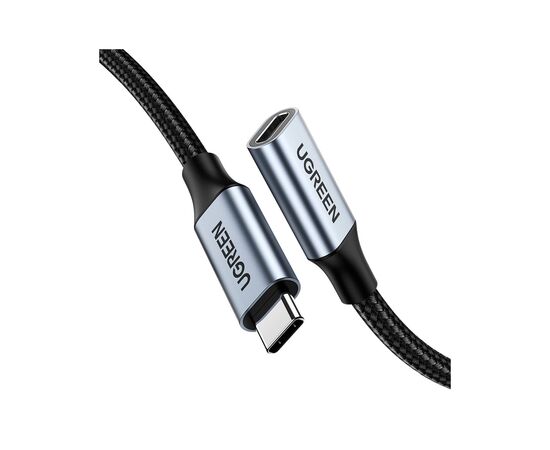Дата кабель Ugreen USB-C M/F 1.0m 5A 10Gbps USB 3.1 black (30205), зображення 2