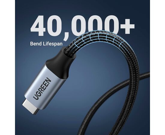 Дата кабель Ugreen USB-C M/F 1.0m 5A 10Gbps USB 3.1 black (30205), зображення 9