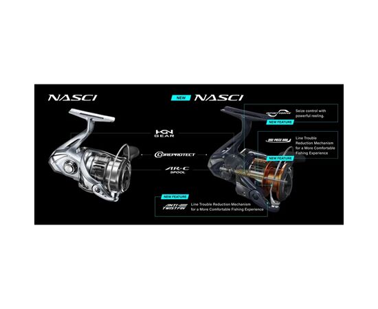 Котушка Shimano Nasci FD 4000 5+1BB 4.71 (NAS4000FD), зображення 2
