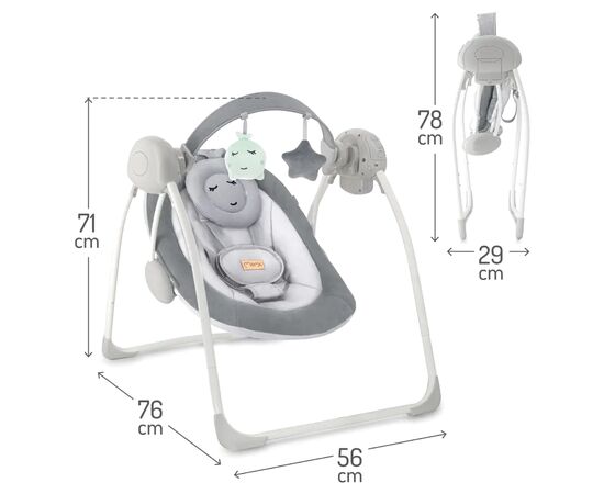 Кресло-качалка MoMi Kenani Onyx Gray (BULE00048), изображение 9