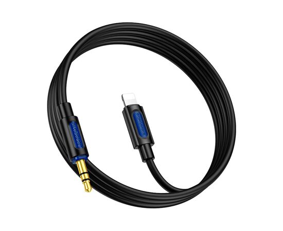 Кабель мультимедійний Lightning to 3.5mm M 1.0m silicone black BOROFONE (6941991114397)