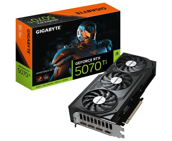 Відеокарта GIGABYTE GeForce RTX5070 Ti 16GB WINDFORCE OC V2 (GV-N507TWF3OCV2-16GD), зображення 10