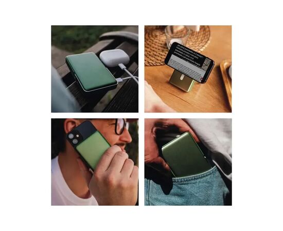 Батарея универсальная EMOS 10000mAh, MagSafe, 20W, green (B0552AG), изображение 12