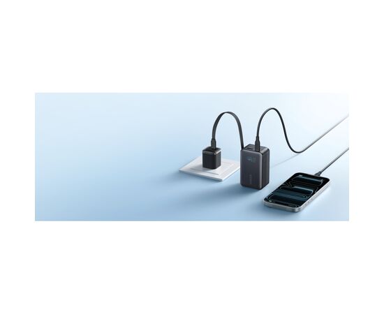 Батарея універсальна Anker 10000mAh Nano 45W Built-In USB-C Cable Black (A1638H11), зображення 2